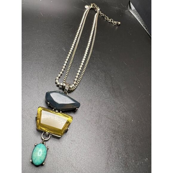 Chico's Stacked Stone Necklace - Picture 3 of 6